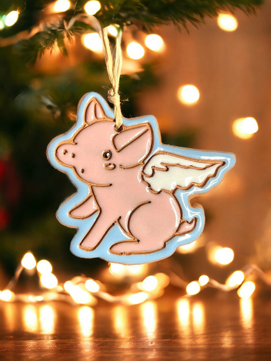 Flying Pig Ornament
