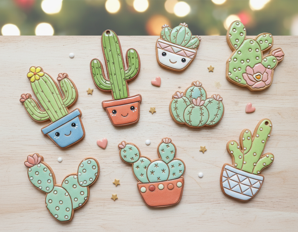 Cactus Ornaments Social Media Banner