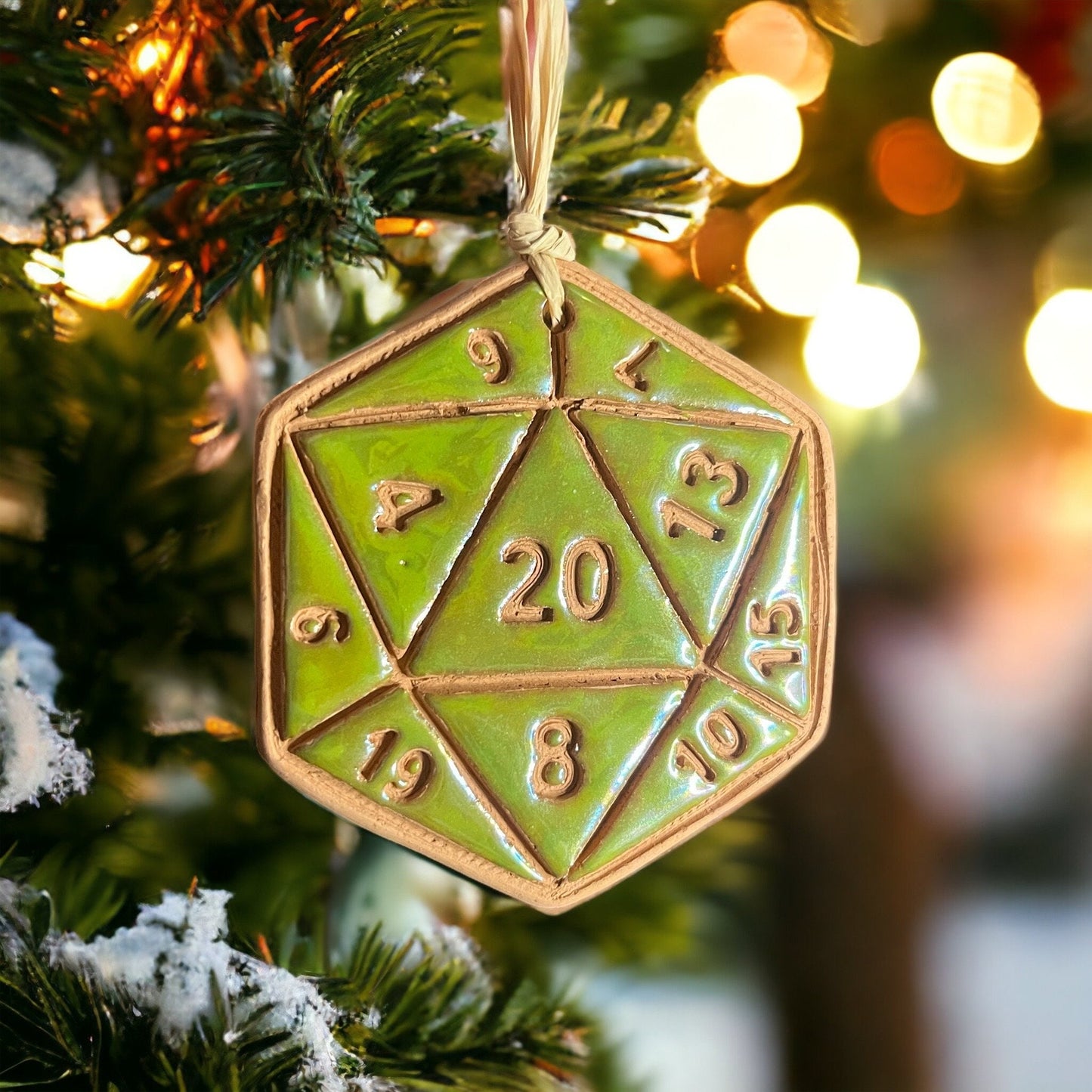 D20 Gaming Dice Ornament (color variations)