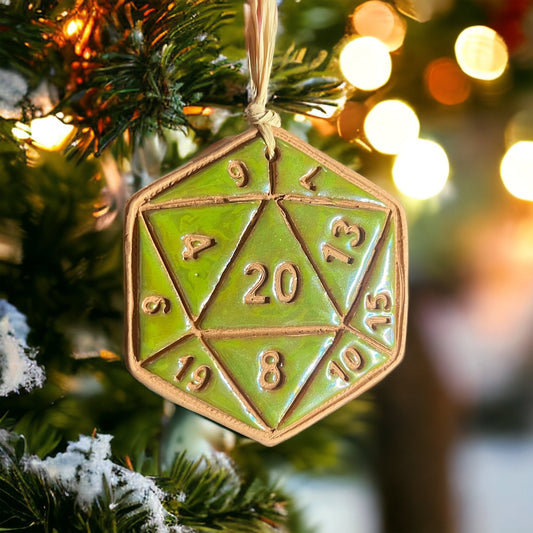 D20 Gaming Dice Ornament (color variations)