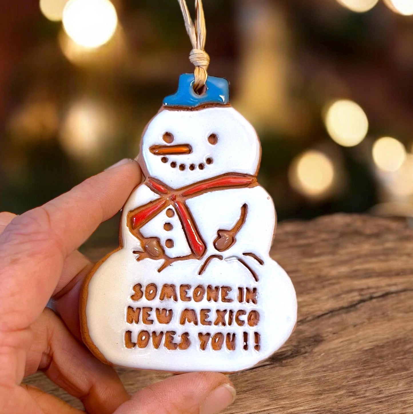 New Mexico Loves You Snowman Ornament