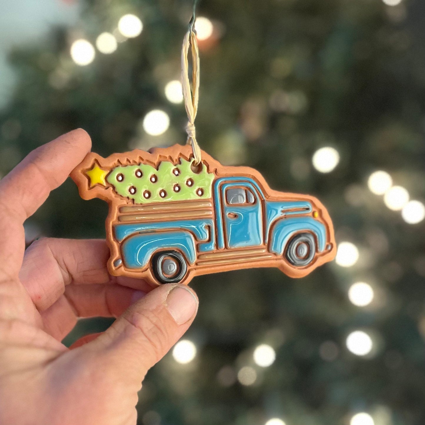 Christmas Tree Truck Ornament (color variations)